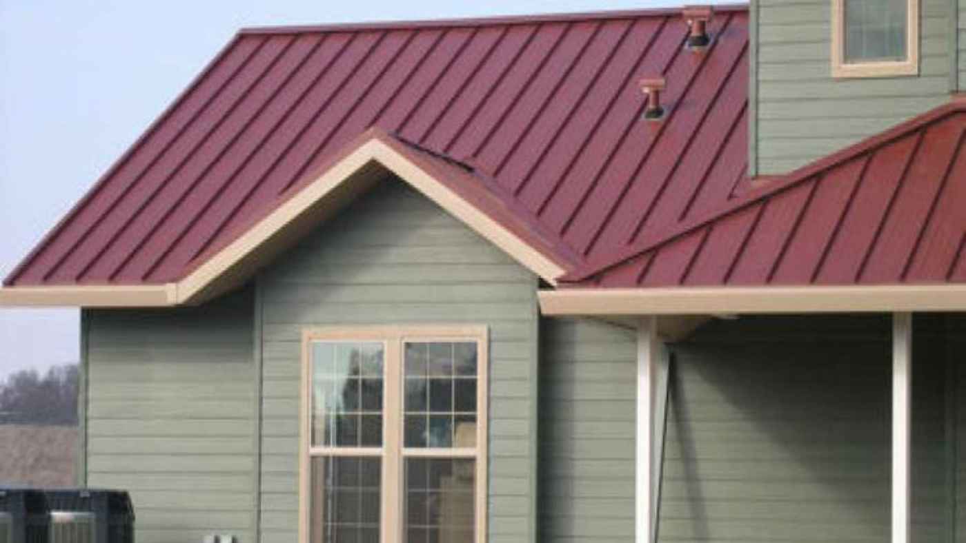 Red Metal Roof House Color Combinations Steel Stud